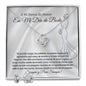 To My Maid of Honor (Dearest Friend) Love Knot Earrings Necklace Set (Spanish)