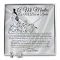 To My Mother on my Wedding Day Love Knot Necklace and Earring Set (Spanish)