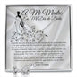 To My Mother on my Wedding Day Love Knot Necklace and Earring Set (Spanish)