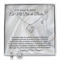 To My Maid of Honor (Dearest Friend) Love Knot Earrings Necklace Set (Spanish)