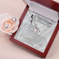 To My Mother on my Wedding Day Love Knot Necklace and Earring Set (Spanish)