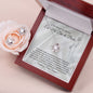 To My Maid of Honor (Dearest Friend) Love Knot Earrings Necklace Set (Spanish)