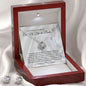 To My Maid of Honor (Dearest Friend) Love Knot Earrings Necklace Set (Spanish)