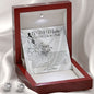 To My Mother on my Wedding Day Love Knot Necklace and Earring Set (Spanish)