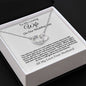 To My Loving Wife on Our Wedding Day Perfect Pair Necklace.