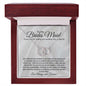 To My Brides Maid, The Perfect Pair Necklace. Thank you for making our wedding day so special