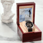 To My Husband On Our Wedding Day Men's Openwork Watch