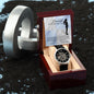 To My Husband On Our Wedding Day Men's Openwork Watch