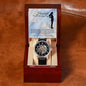 To My Husband On Our Wedding Day Men's Openwork Watch