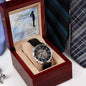 To My Husband On Our Wedding Day Men's Openwork Watch