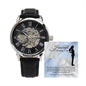 To My Husband On Our Wedding Day Men's Openwork Watch