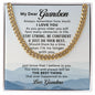 My Dear Grandson Cuban Link Chain Love Grandma
