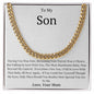 To My Son Cuban Link Chain
