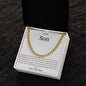 To My Son Cuban Link Chain