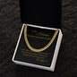 To My Husband You've Been Promoted To Dad Cuban Link Chain