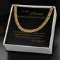 To My Husband You've Been Promoted To Dad Cuban Link Chain