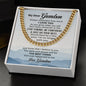 My Dear Grandson Cuban Link Chain Love Grandma