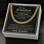 Dear Grandson Cuban Link Chain Love Grandma