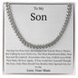 To My Son Cuban Link Chain
