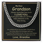 Dear Grandson Cuban Link Chain Love Grandma