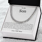 To My Son Cuban Link Chain