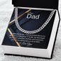 Dear Dad, Cuban Chain, Excellent As A Anniversary/Birthday/Christmas/Father’s Day/Valentines Day Gift Or Any Special Occasion.