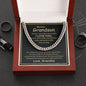 Dear Grandson Cuban Link Chain Love Grandma