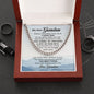 My Dear Grandson Cuban Link Chain Love Grandma