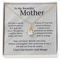 To My Beautiful Mother Alluring Beauty Necklace