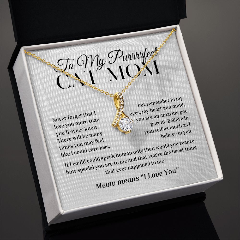 petite ribbon shaped pendant