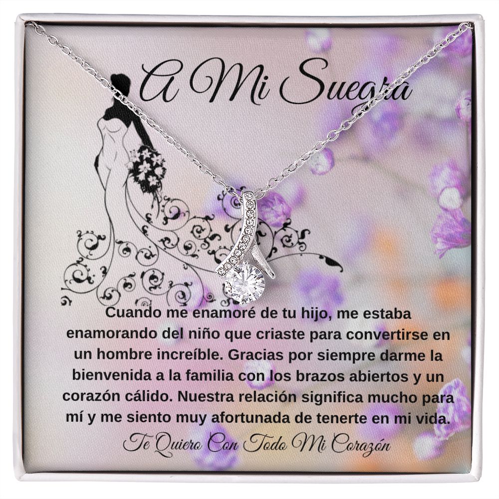 To My Mother-in-Law Alluring Beauty Necklace (Spanish)