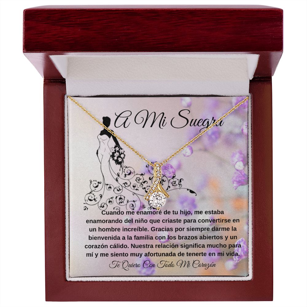 To My Mother-in-Law Alluring Beauty Necklace (Spanish)