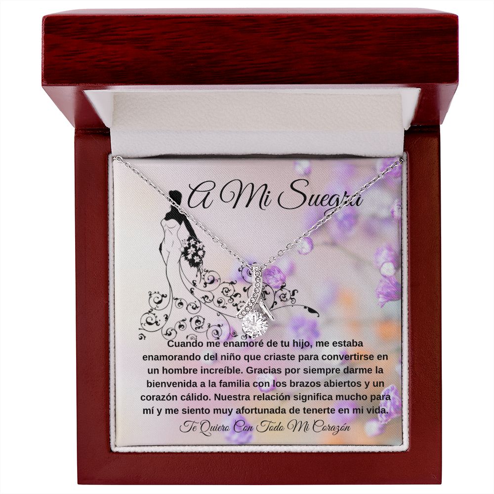To My Mother-in-Law Alluring Beauty Necklace (Spanish)
