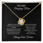 To My Amazing Mom Love Knot Necklace
