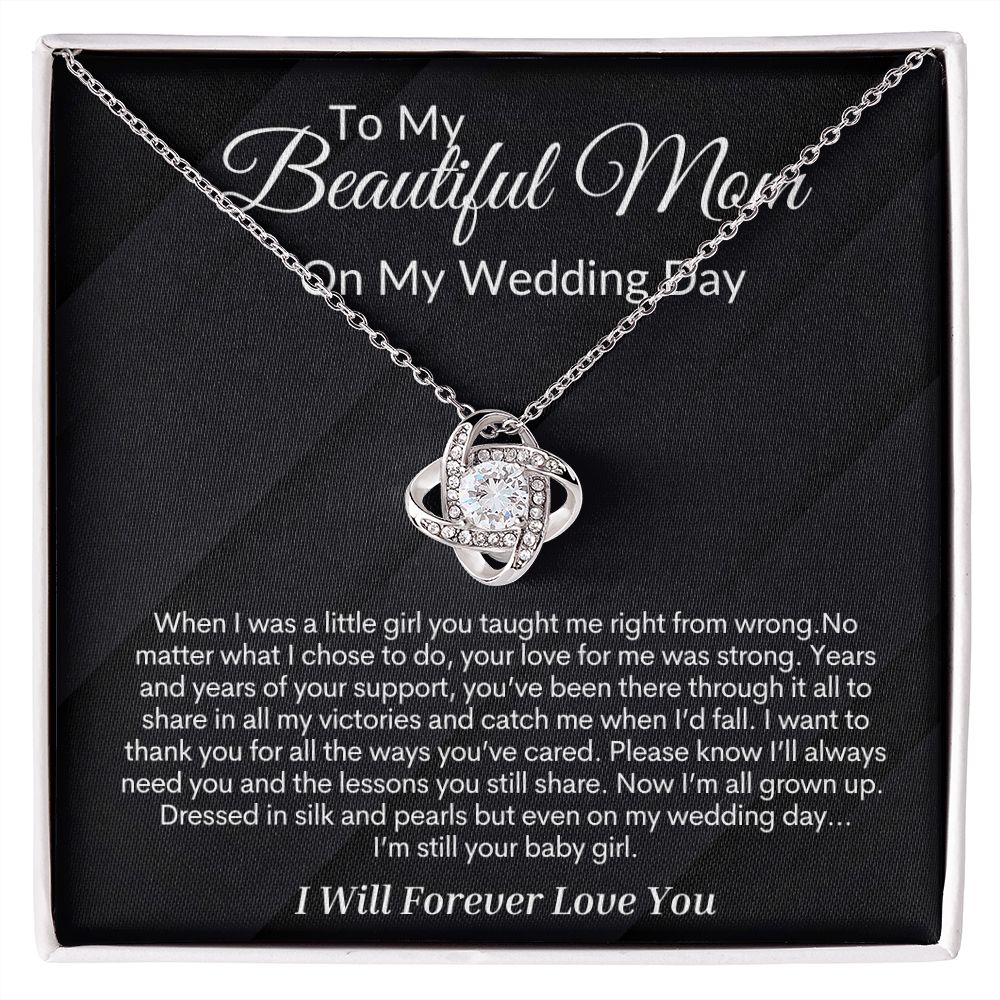 Bride Gift Love Knot Necklace