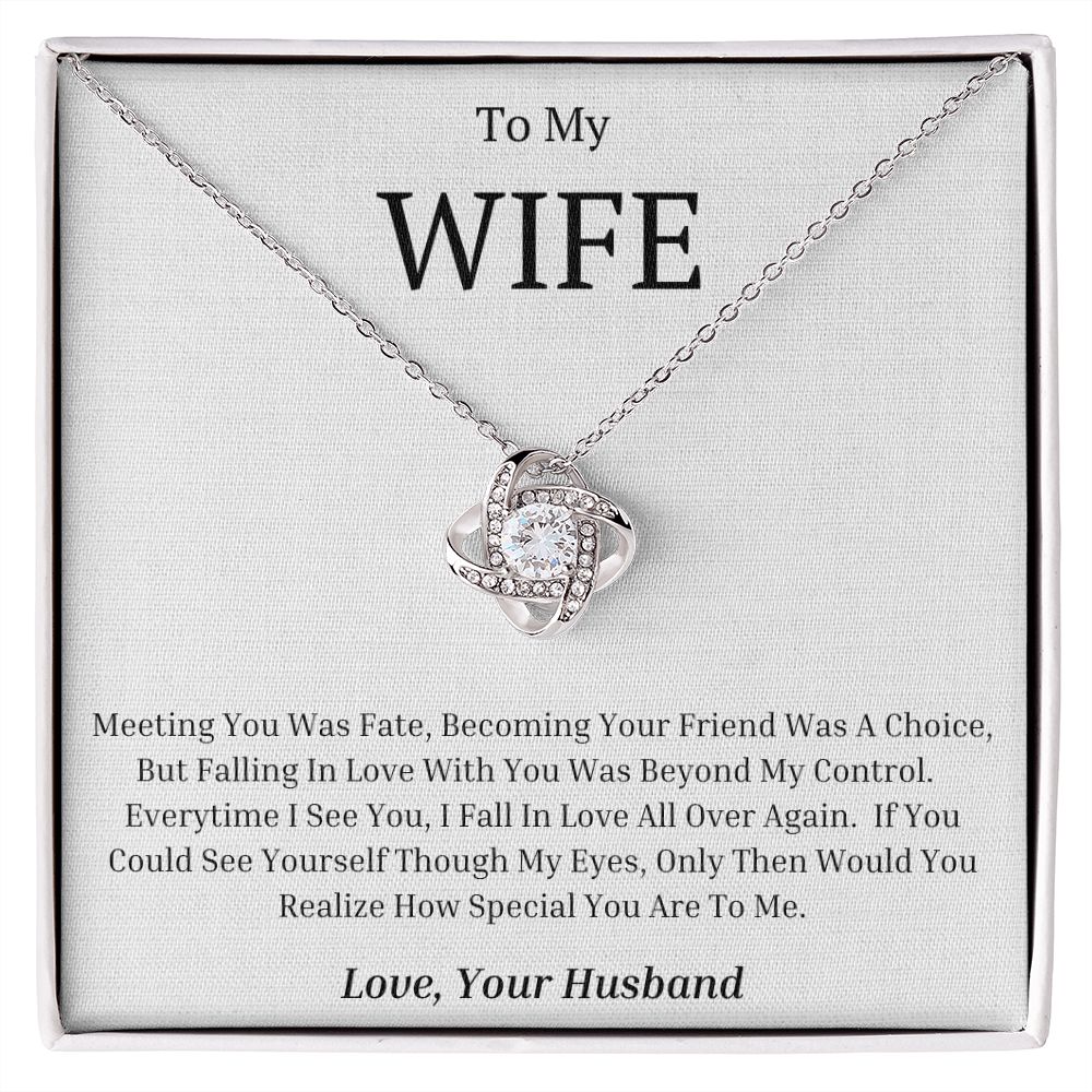 To My Wife Love Knot Necklace