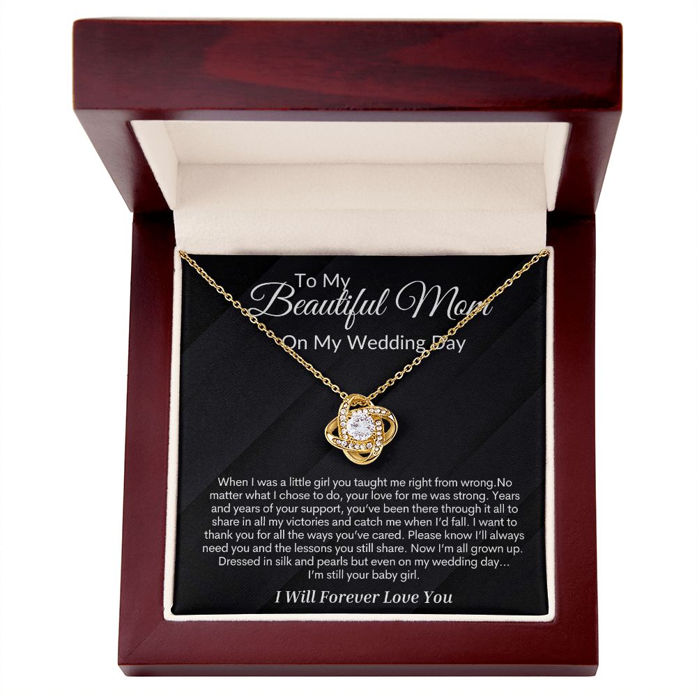 Bride Gift Love Knot Necklace