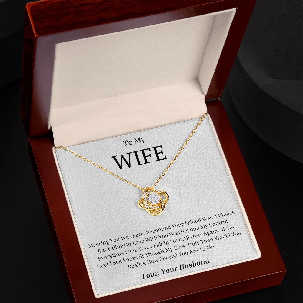 To My Wife Love Knot Necklace