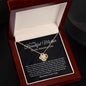 To My Mother on my Wedding Day Love Knot Necklace.