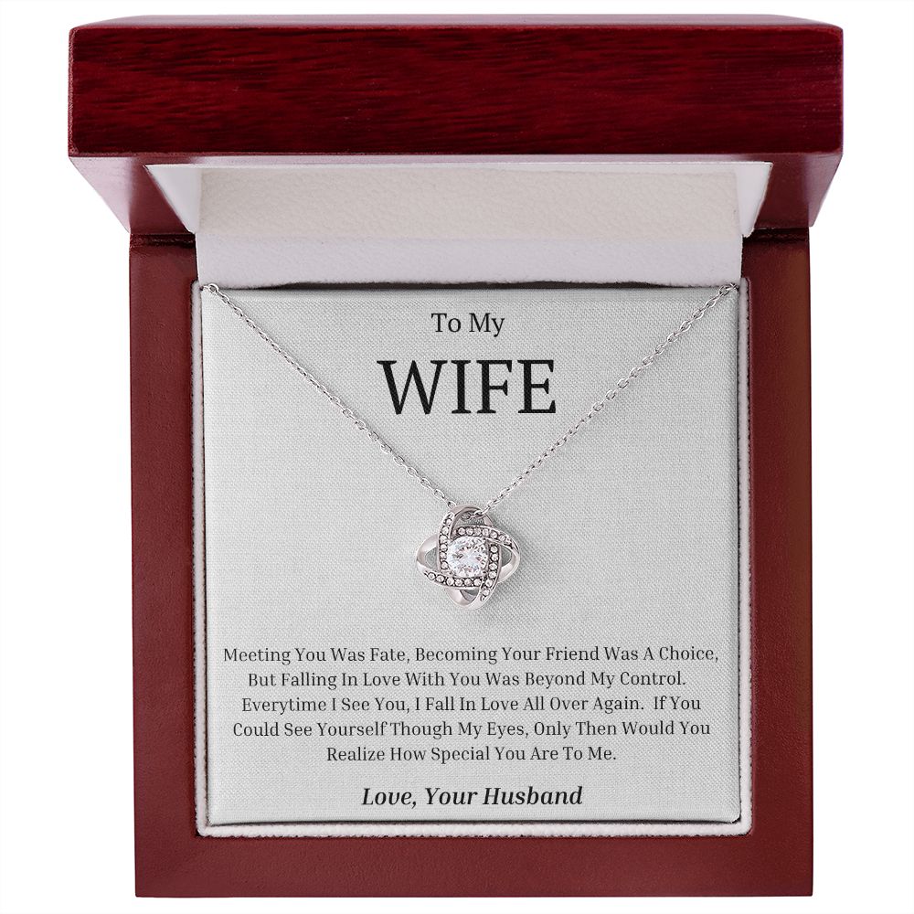 To My Wife Love Knot Necklace
