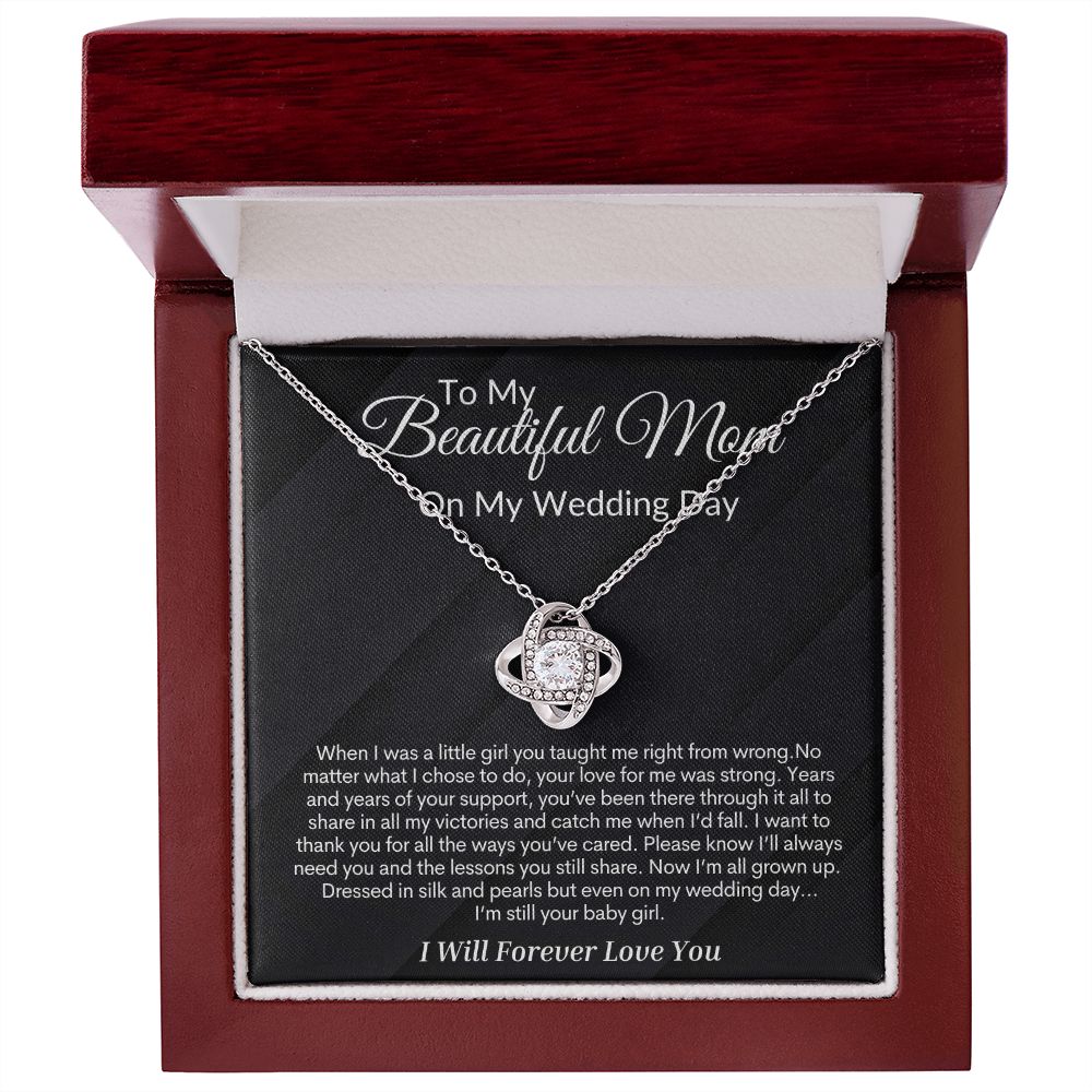 Bride Gift Love Knot Necklace