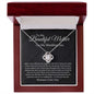 To My Mother on my Wedding Day Love Knot Necklace.