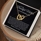 To My Mother on my Wedding Day Interlocking Hearts Necklace.