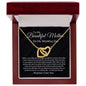 To My Mother on my Wedding Day Interlocking Hearts Necklace.