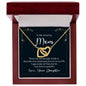 To My Amazing Mom Interlocking Hearts necklace