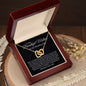 To My Mother on my Wedding Day Interlocking Hearts Necklace.