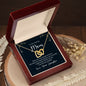 To My Amazing Mom Interlocking Hearts necklace