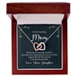 To My Amazing Mom Interlocking Hearts necklace