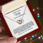To My Loving Wife on Our Wedding Day Interlocking Hearts Necklace.