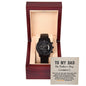 To My Dad on Father's Day Black Chronograph Watch
